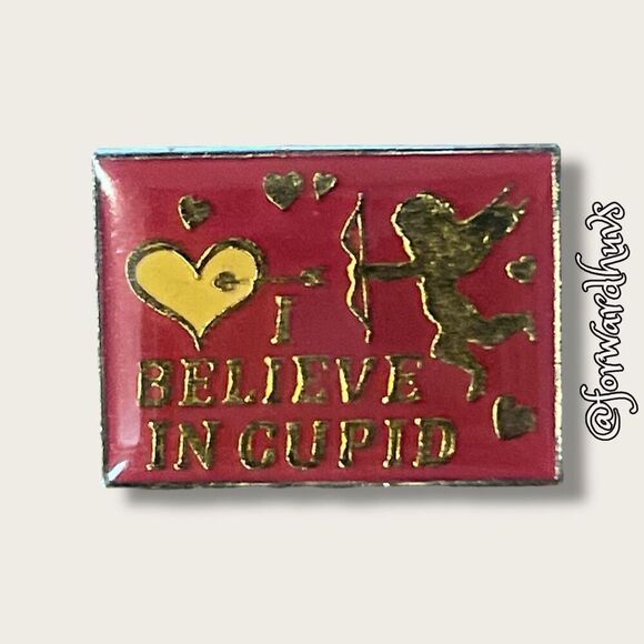 Bundle Sale 3 for $15 | Vintage 1987 “I Believe in Cupid” Pin - Picture 4 of 11
